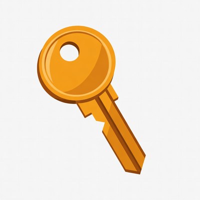Golden Key Illustration