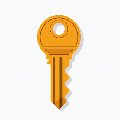 Orange Key Illustration