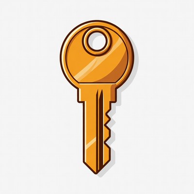 Golden Key Illustration