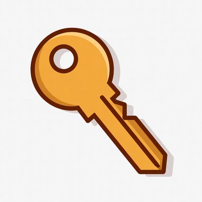 Orange Key Icon