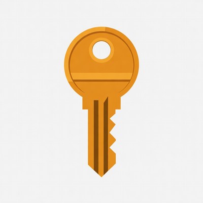 Orange Key Illustration