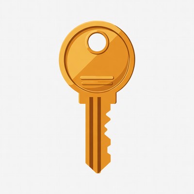 Golden Key Illustration