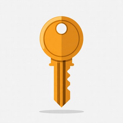 Golden Key Illustration