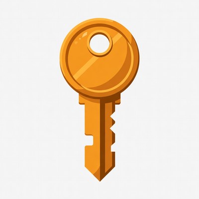 Golden Key Illustration