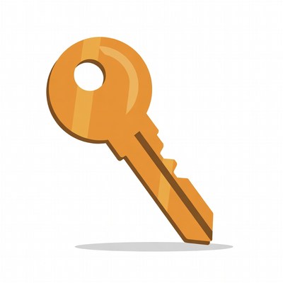 Golden Key Illustration