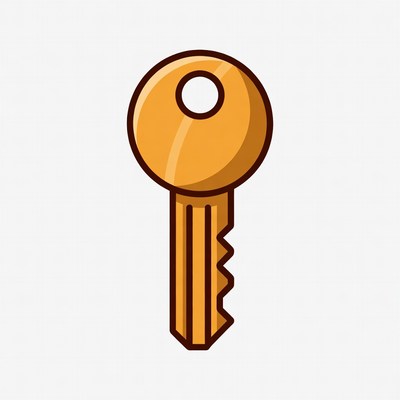 Golden Key Illustration