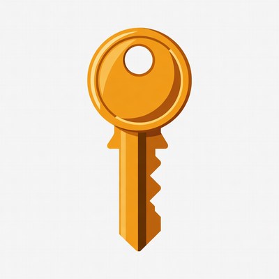 Golden Key Illustration