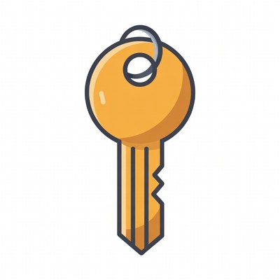 Orange Key Illustration
