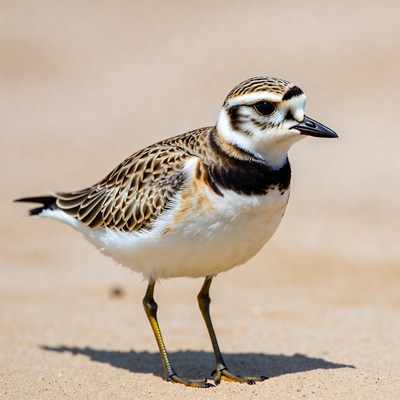 Killdeer bird on sandy beach
