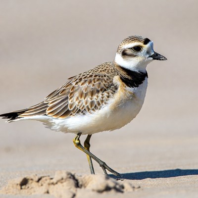 Killdeer bird standing on sand