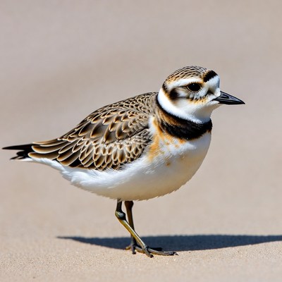 Piping Plover Standing on Beach