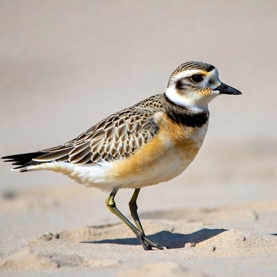 Semipalmated Plover on beach sand