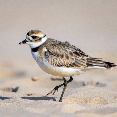 Piping Plover on Beach Sand