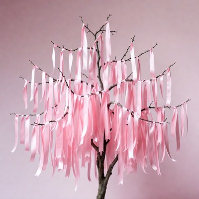 Tree with Pink Ribbons