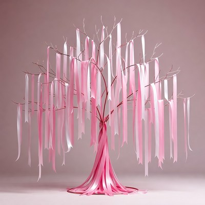 Pink Ribbon Willow Tree