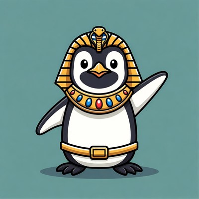 Penguin in Egyptian Pharaoh Costume