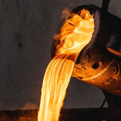 Molten Metal Pouring from Ladle