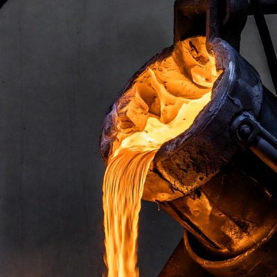 Molten Metal Pouring from Ladle