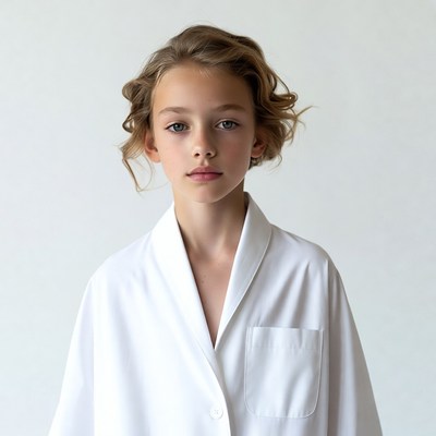 Girl in white blazer portrait