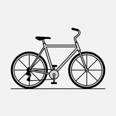 Simple bicycle line illustration