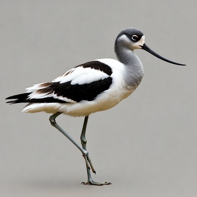 Black-necked Stilt standing on one leg
