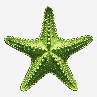 Green Starfish Illustration