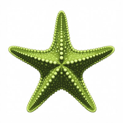 Green Starfish Illustration