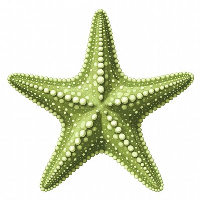 Green Starfish Illustration