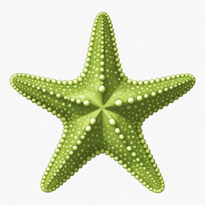Green Starfish Illustration