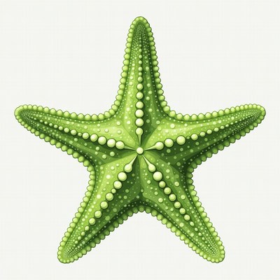 Green Starfish Illustration