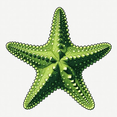 Green spiny starfish