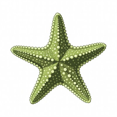 Green Starfish Illustration
