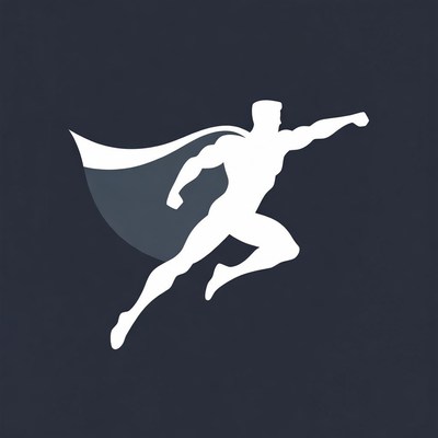 Flying Superman Silhouette Illustration