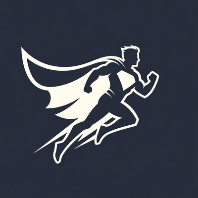 Superman Running with Cape