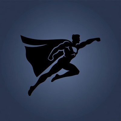 Flying Superman Silhouette Illustration