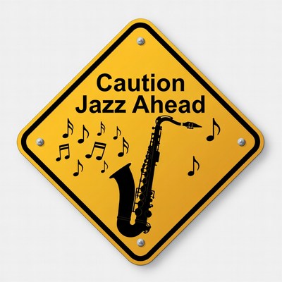 Caution Jazz Ahead Sign