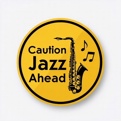 Caution Jazz Ahead Sign