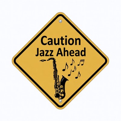 Caution Jazz Ahead Sign