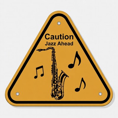 Caution Jazz Ahead Sign