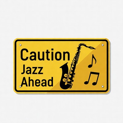 Caution Jazz Ahead Sign