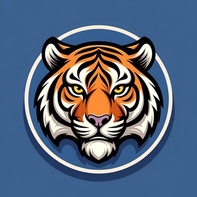 Fierce Tiger Head Illustration