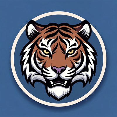 Fierce Tiger Head Illustration