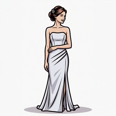 Bride in White Wedding Gown