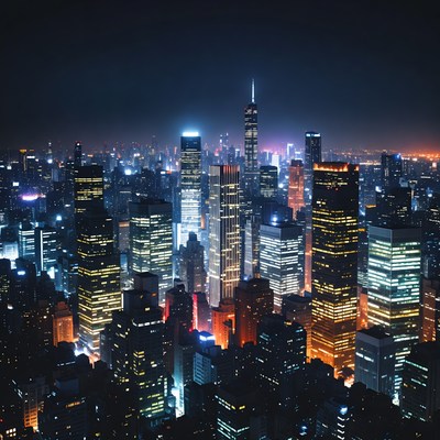 Shanghai Skyline at Night