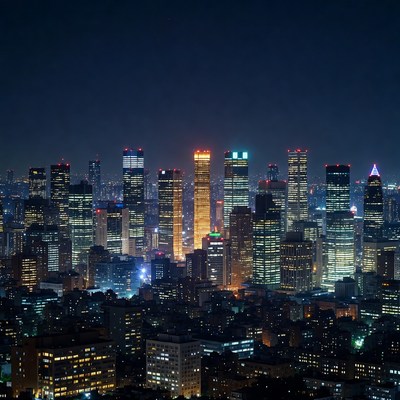 Tokyo skyline at night