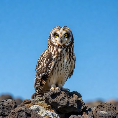 Burrowing Owl on Rocks