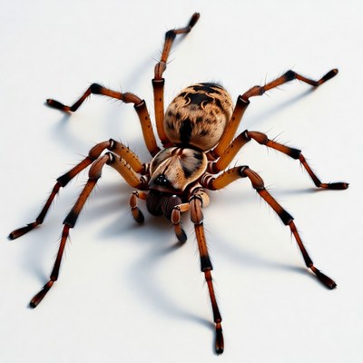 Huntsman Spider on White Background