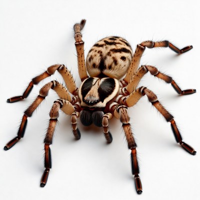 Leopard patterned tarantula spider