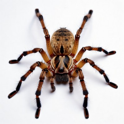 Chilean Rose Tarantula on white background