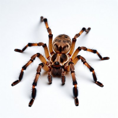 Huntsman Spider on White Background